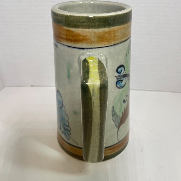 Vintage Hand Painted Mexican Mug Signed and Numbered - Picture 4 of 10